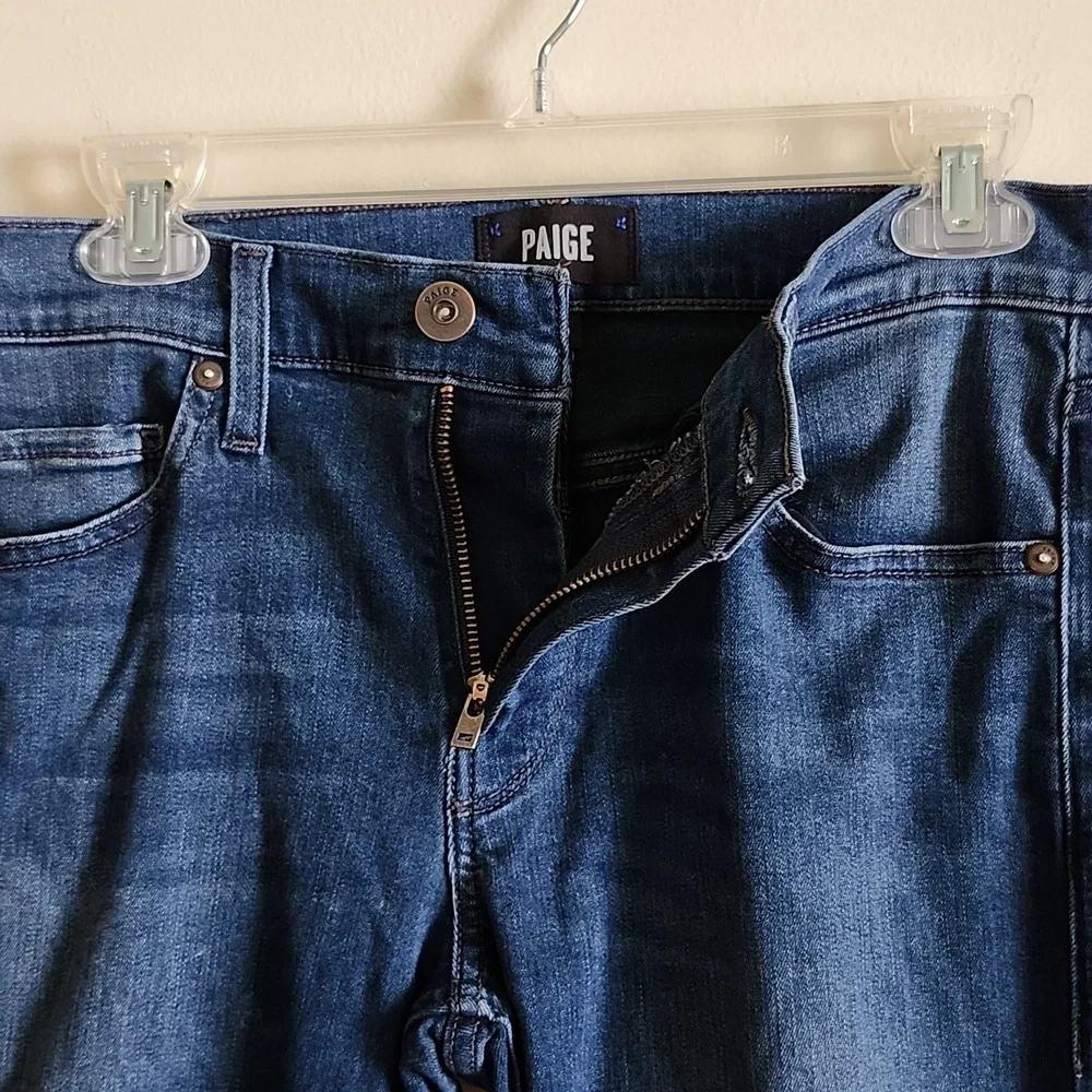 Paige Lennox straight leg jeans women's 30 waist midrise light stretch